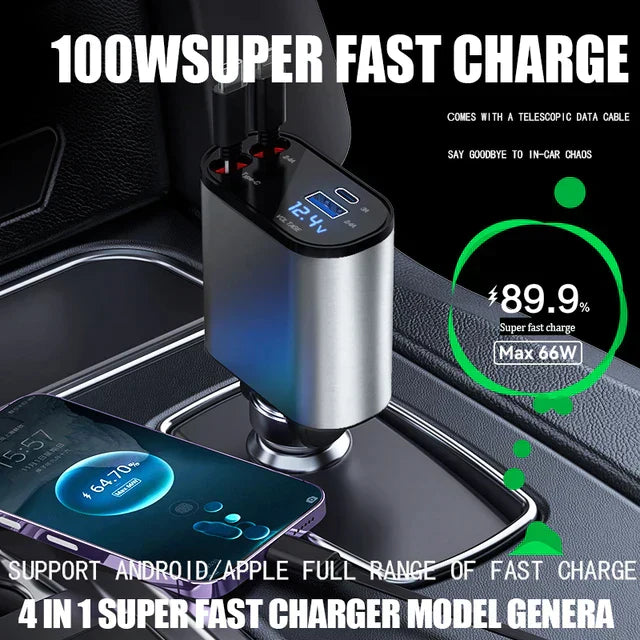 4 in 1 Retractable Charger